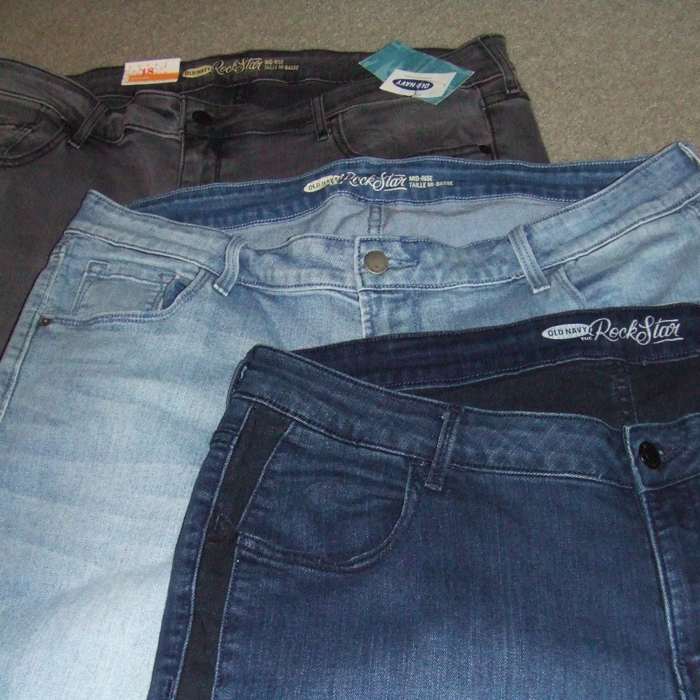 18 Reg Rockstar Sculpt Slim Blocked Leg Pants 3 pr